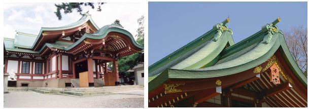 北野天満宮・宝物殿（MAPPLE 観光ガイドより引用（左），日本全国建物音頭より引用（右））